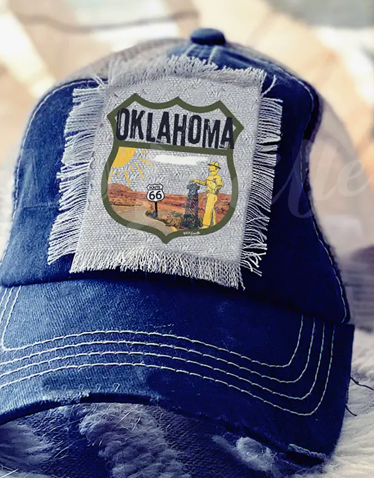 Oklahoma State Patch Trucker Hat