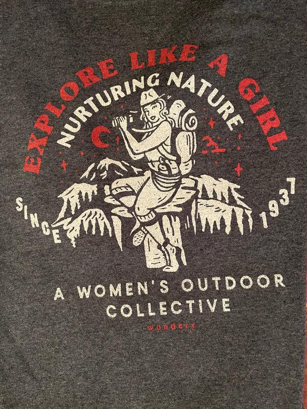 "Explore Like a Girl" Long Sleeve T shirt